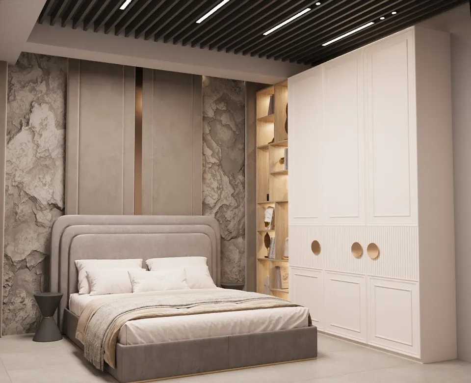 render bedroom headboard