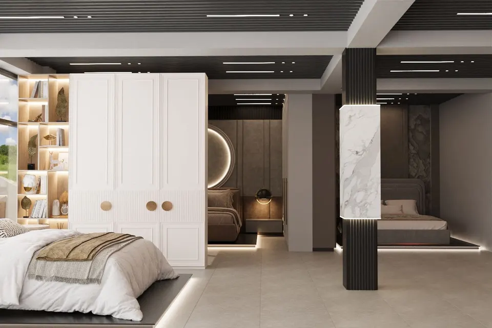 render wardrobe white